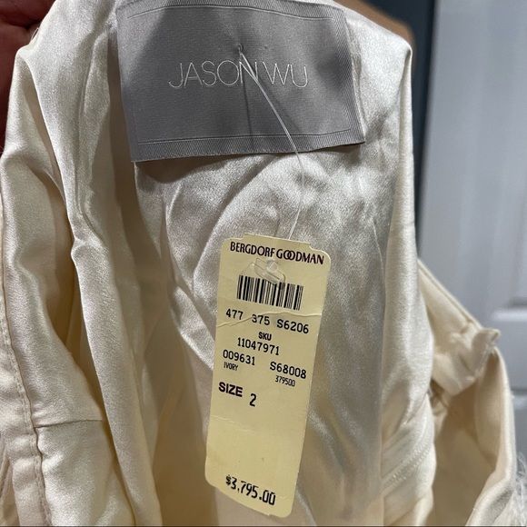 Jason Wu White Silk Mini Skirt w/Pleated Tier Hem - Picture 5 of 11